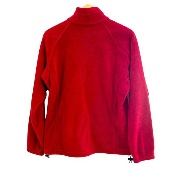 Columbia Women’s Red Fleece Fast Trek II Zip Up Jacket, Size Medium - Picture 3 of 15